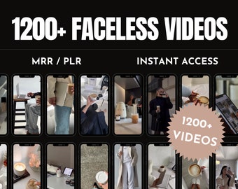 1200+ Faceless Videos for Instagram Reels, Aesthetic Digital Marketing Videos with Master Resell Rights, MRR/PLR, social media content