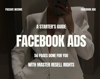 Facebook Ads Guide eBook with MRR/PLR, Social Media Marketing, Master Resell Rights, White Label Marketing Guide, Facebook Advertising