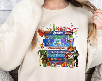 90s Christmas Movie Sweatshirt: Funny VHS Graphic Tee
