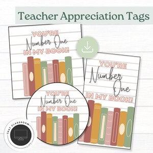 Teacher Appreciation Tag Teacher Gift Tags Books