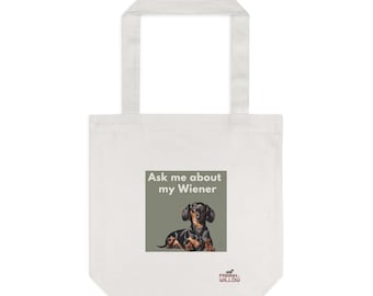 Sac fourre-tout teckel amusant - Cadeau viennoiserie pour amoureux des chiens