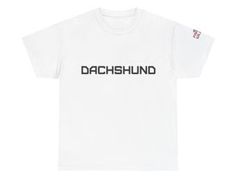 Taxhund T-shirt - minimalistisk korvhund T-shirt - Wienerhund