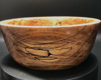 Wood Bowl with spalting and figuring.