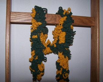 Football Fringes Scarf crocheted, Instant Download PDF pattern only