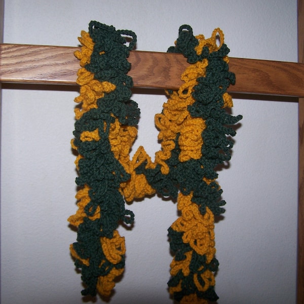 Football Fringes Scarf crocheted, Instant Download PDF pattern only