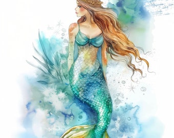 Enchanting Mermaid Ink Painting