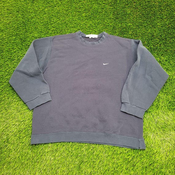 Vintage NIKE Distressed Sweatshirt L XL 24x26 Faded Blue Etsy