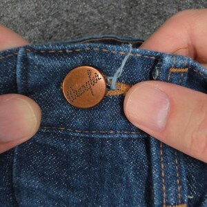 Vintage Wrangler 936DEN USA Dark Wash Cowboy Stacking Jeans Mens 32x40 image 11