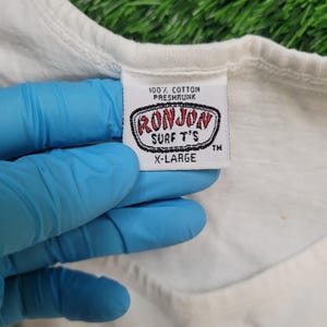 VTG 90s Ron Jon "Night Wolf" Tank Top Mens L Surfwear Cocoa Beach immagine 9