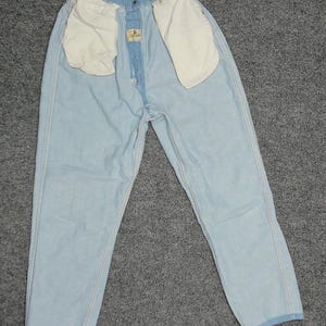 Jean Wrangler bleu cloche des années 1960 | Denim Curvy Fit taille haute bleu bébé | Taille 2 Sablier taille 26 Petite image 5