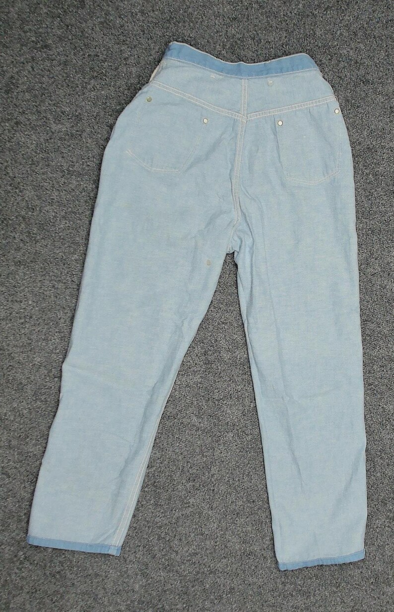 Jean Wrangler bleu cloche des années 1960 | Denim Curvy Fit taille haute bleu bébé | Taille 2 Sablier taille 26 Petite image 6