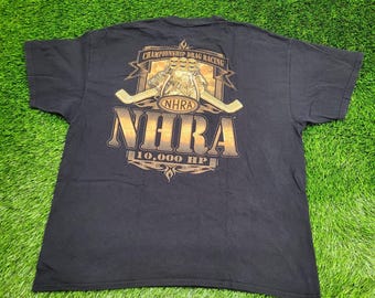 Vintage Y2K NHRA Hot-Rod Racing Shirt 2XL 25x29 Black