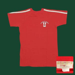 1970s Southeast Missouri State Raglan T-Shirt Red Athletic Men's Small / Vintage Moorewear Single Stitch Collegiate Tee