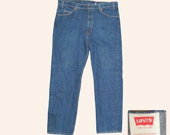1993 Levi's 505 Jeans Blank Orange Tab Dark Wash W40 L31.5