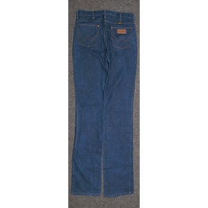 Vintage Wrangler 936DEN USA Dark Wash Cowboy Stacking Jeans Mens 32x40 image 4