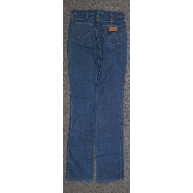 Vintage Wrangler 936DEN USA Dark Wash Cowboy Stacking Jeans Mens 32x40 image 4