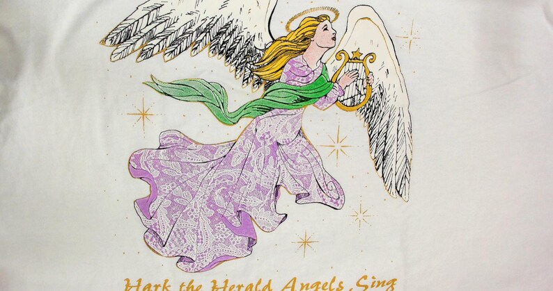 Vintage 1995 Angel Graphic Tee XL Wildside Single Stitch image 11