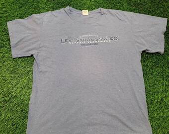 vintage des années 90 Levis Spellout T-shirt pour homme L Made in USA t-shirt graphique coupe carrée