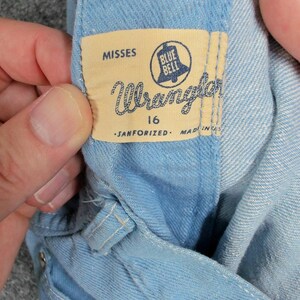 Jean Wrangler bleu cloche des années 1960 | Denim Curvy Fit taille haute bleu bébé | Taille 2 Sablier taille 26 Petite image 7