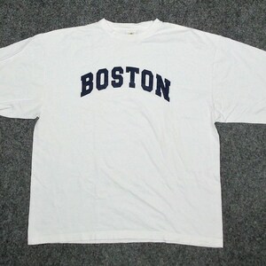 90s Vintage Body Glove Boston Spellout Long Sleeve Tee | Oversized Slouchy Fit | White Retro Streetwear Mens XL image 5