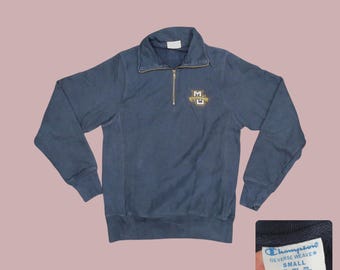 Vintage Y2K Champion Reverse Weave Marquette Quarter Zip Mens Small