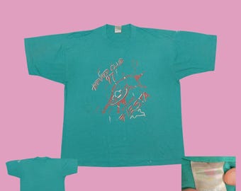 Vintage 1997 Harvard Club Single Stitch Thrashed Grunge Tee XL