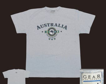 Vintage 90s Princess Cruises Australia Striped T-Shirt Mens Large Gear For Sports