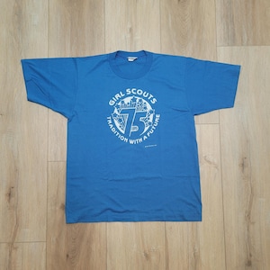 VTG 1986 Girl Scouts T Shirt M Single Stitch USA Made 75th Anniversary 80s image 1
