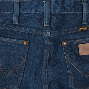 Vintage Wrangler 936DEN USA Dark Wash Cowboy Stacking Jeans Mens 32x40 image 10
