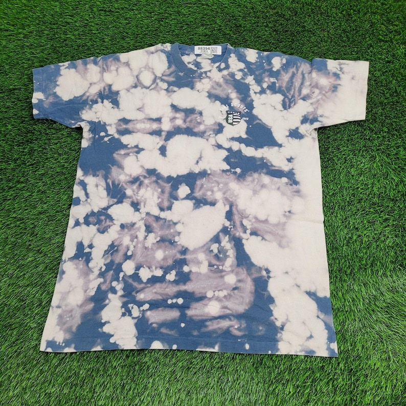 Vintage 1992 Girl Scout USA Shirt Womens 2XL 24x31 Blue Bleached image 1