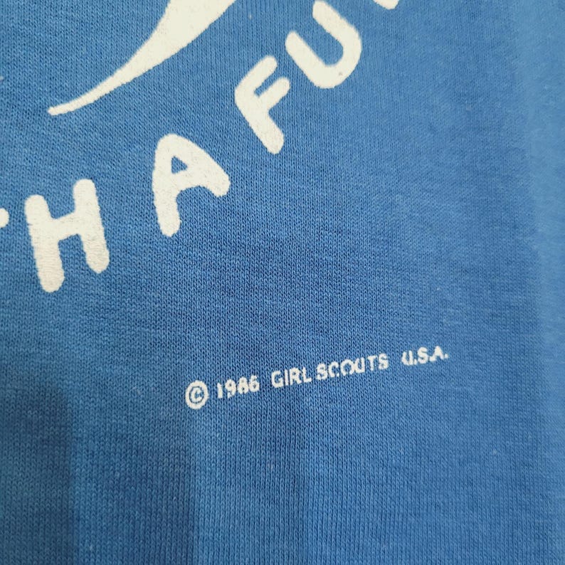 VTG 1986 Girl Scouts T Shirt M Single Stitch USA Made 75th Anniversary 80s image 3