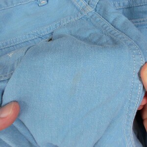 Jean Wrangler bleu cloche des années 1960 | Denim Curvy Fit taille haute bleu bébé | Taille 2 Sablier taille 26 Petite image 11