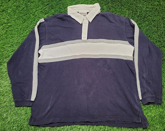 vintage - Chemise de rugby rayée Aeropostale 2000 pour homme, grand patineur preppy