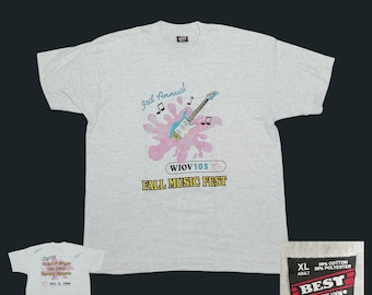 Vintage 1994 Tammy Wynette Band Shirt WIOV Country Music Fest Tee Single Stitch XL