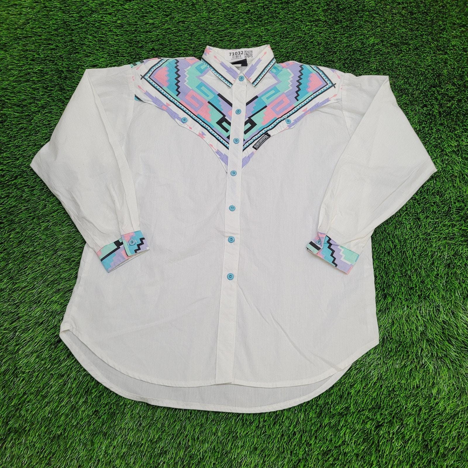 Vintage Roughrider Western Shirt Womens XL 22x29 Circle-t - Etsy