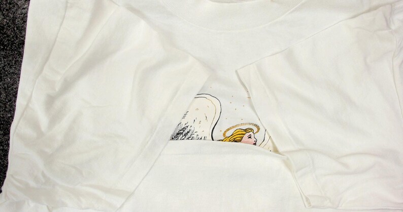 Vintage 1995 Angel Graphic Tee XL Wildside Single Stitch image 7