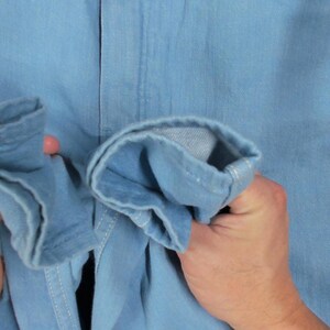 Jean Wrangler bleu cloche des années 1960 | Denim Curvy Fit taille haute bleu bébé | Taille 2 Sablier taille 26 Petite image 13
