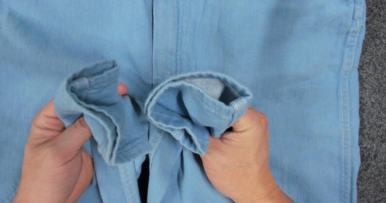 Jean Wrangler bleu cloche des années 1960 | Denim Curvy Fit taille haute bleu bébé | Taille 2 Sablier taille 26 Petite image 13