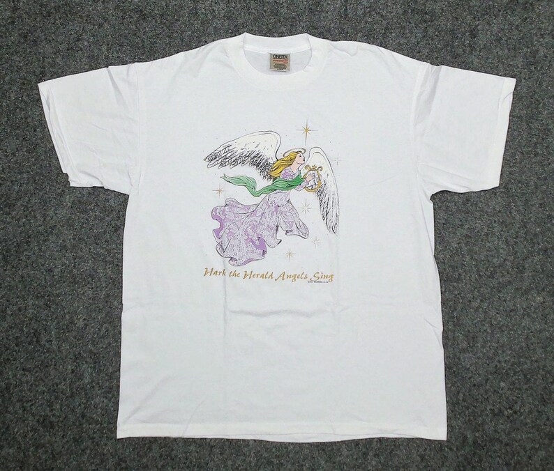 Vintage 1995 Angel Graphic Tee XL Wildside Single Stitch image 3