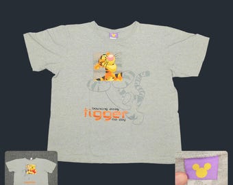 Vintage Y2K Disney Tigger Oversized T-Shirt Womens XXL Boxy Scoop Neck Tee