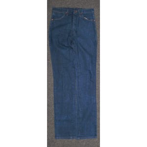 Vintage Wrangler 936DEN USA Dark Wash Cowboy Stacking Jeans Mens 32x40 image 3