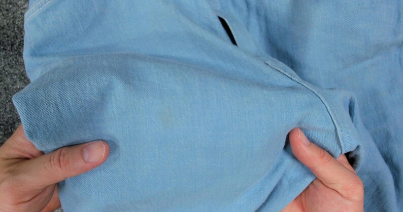 Jean Wrangler bleu cloche des années 1960 | Denim Curvy Fit taille haute bleu bébé | Taille 2 Sablier taille 26 Petite image 16