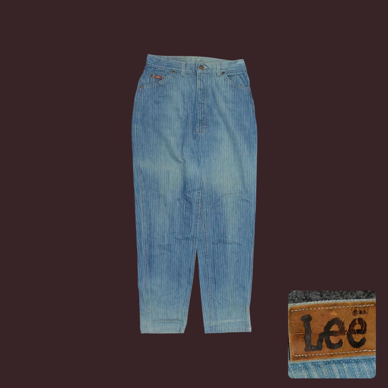 Pinstriped Lee Jeans - Etsy