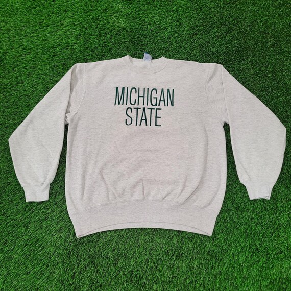 Vintage Champion MSU Sweatshirt XL 25x27 Gray USA Etsy