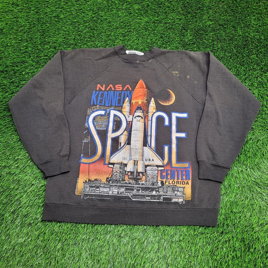 Vintage NASA Kennedy Space Florida Sweatshirt Womens XL 23x23 Boxy - Etsy