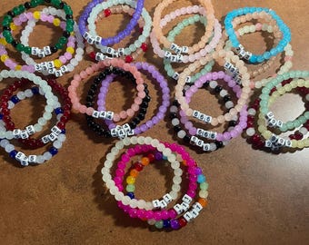 mini angel number bracelets
