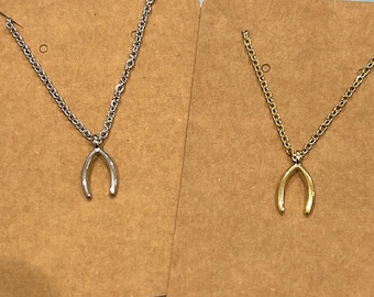 Wishbone Necklace – Conan Gray Inspired, Silver or Gold (18")