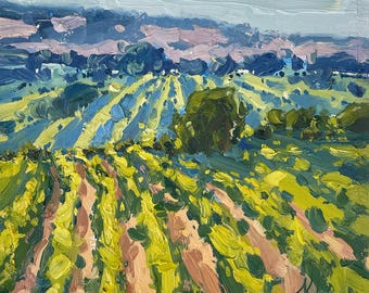 Small 6x6 Original Oil Painting Painted on Location
