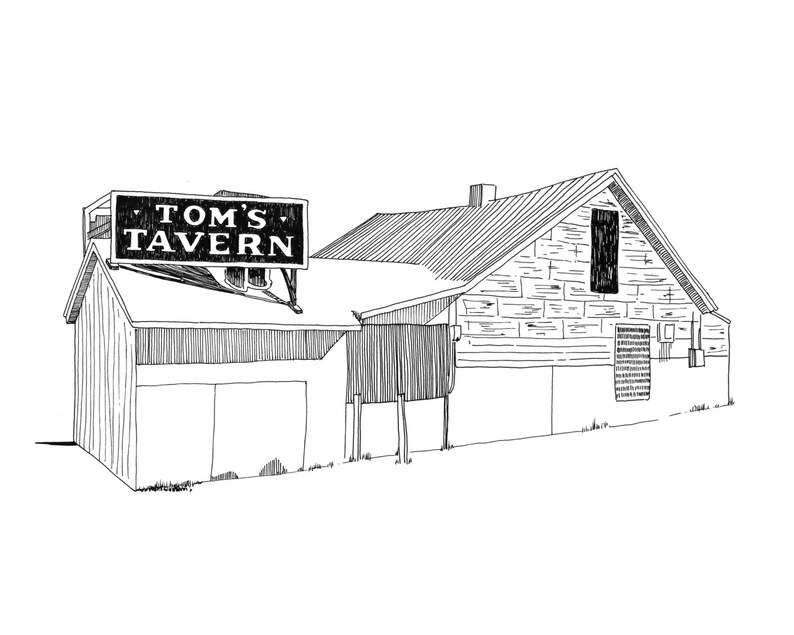 Tom's Tavern Detroit Giclee Print 8x10 Etsy