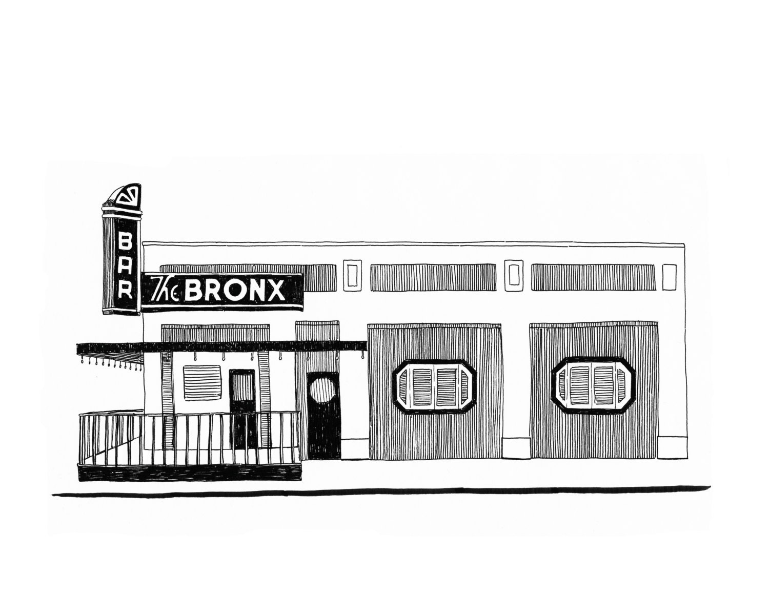 Bronx Bar Detroit Giclee Print 8x10 Etsy